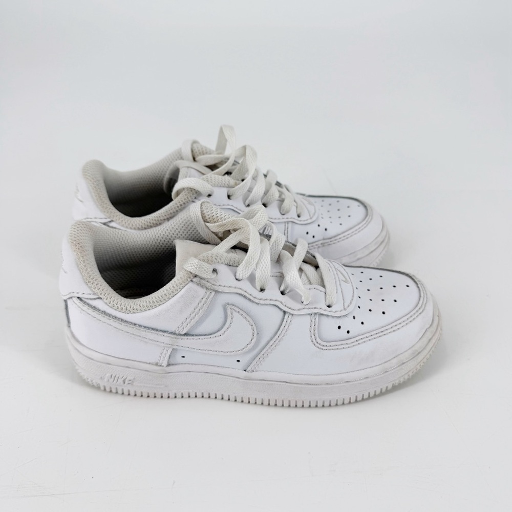 Kid's Nike Air Force One Leather White Sneakers Size Little Kids 11